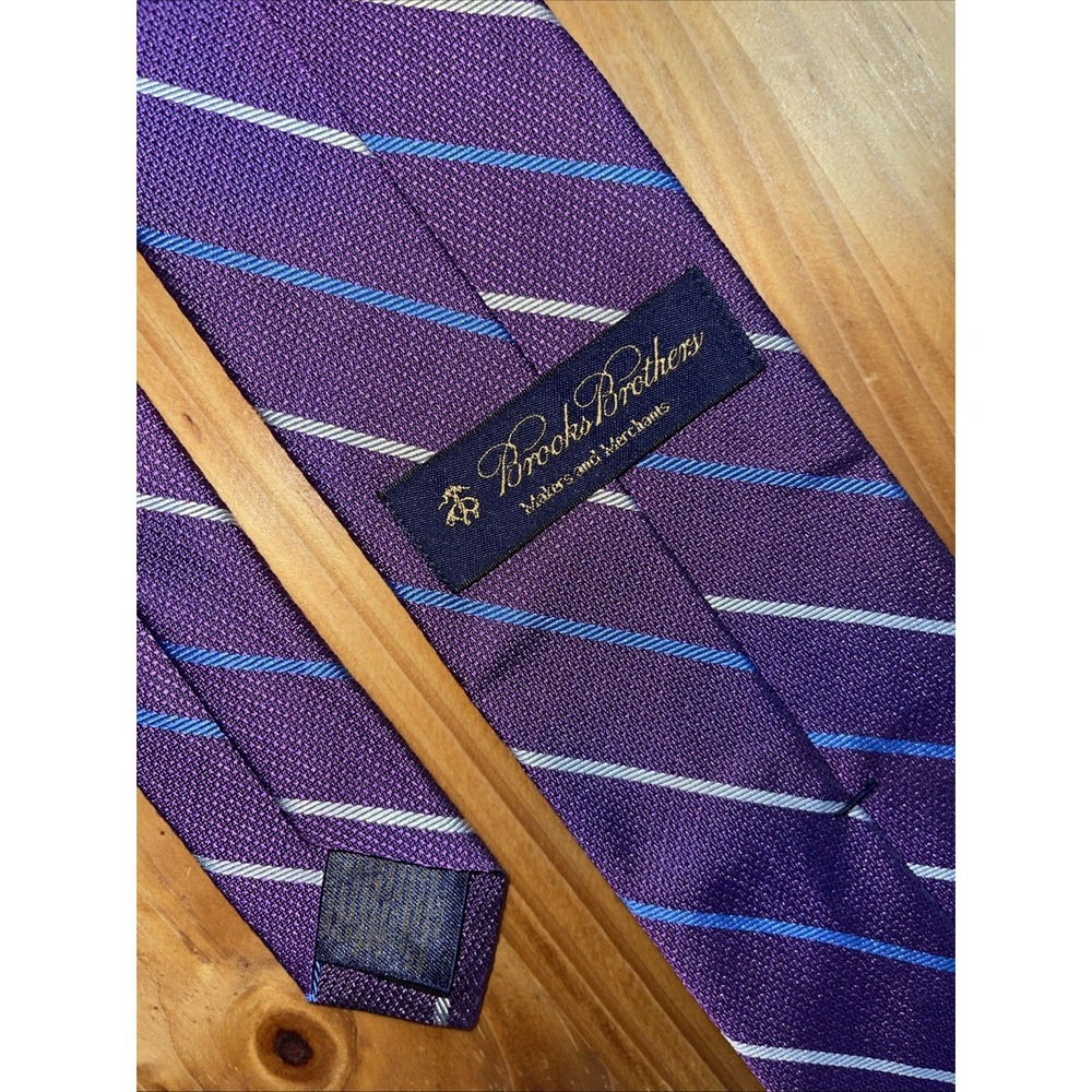 Brooks Brother Necktie Men Purple Business Resort‎ Wedding Sports